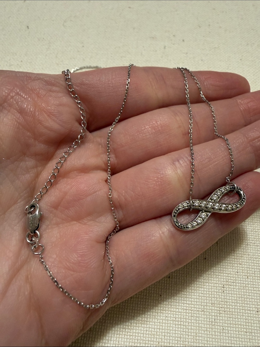 14KT GOLD Midas Made in Turkey Delicate Infinity Necklace 16’-18’ inch chain